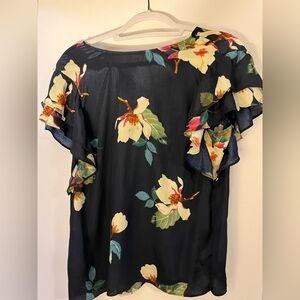 Navy Rachel Roy Floral blouse
